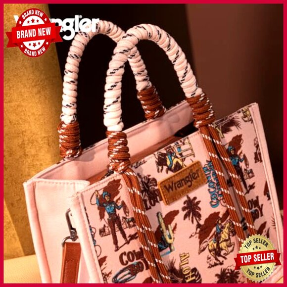 Canvas Tote Bag with Braided Rope Handles, Zipper Closure, Medium Size - Picture 4 of 7